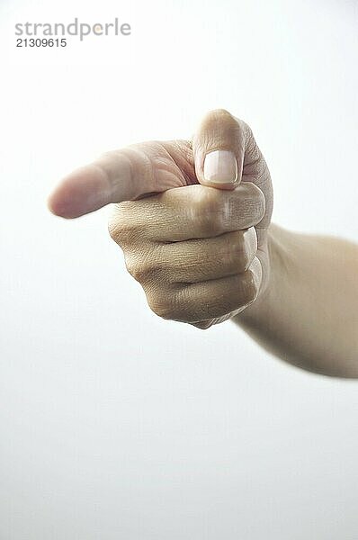 Hand Sign on white background