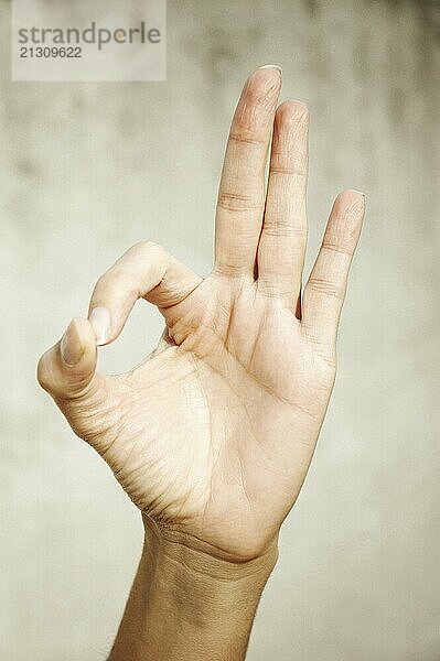 Hand Sign performing symbol language