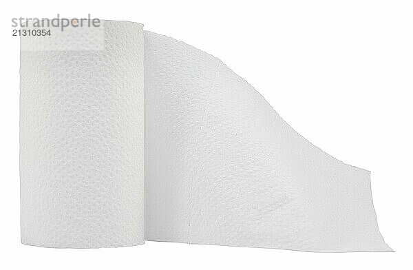 An Isolated Roll Of Toilet Paper On A White Background