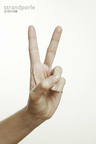 Hand Sign on white background