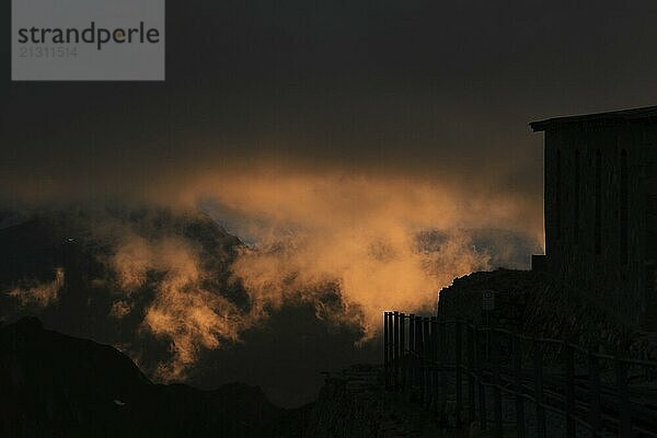 Sunset scene seen from Mount Brienzer Rothorn