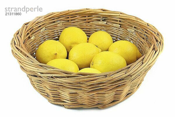 Lemons in basket