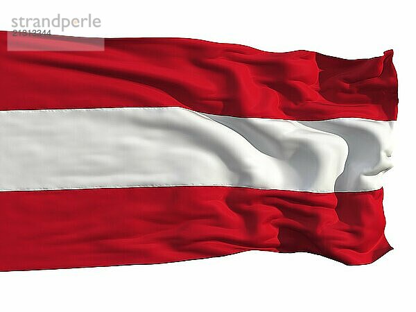 Flag of the Netherlands  fluttering in the wind. Sewn from pieces of cloth  a very realistic detailed flags waving in the wind  with the texture of the material  isolated on a white background