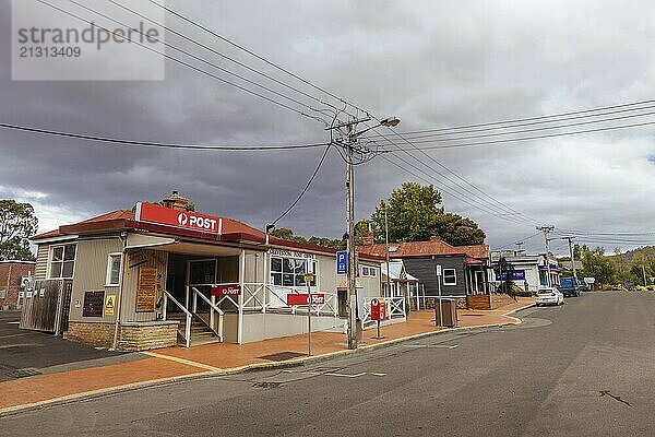 GEEVESTON AUSTRALIA  FEBRUARY 25  2024: Town views of Geeveston on the Southern Peninsula in Huon Valley  Tasmania  Australia  Oceania