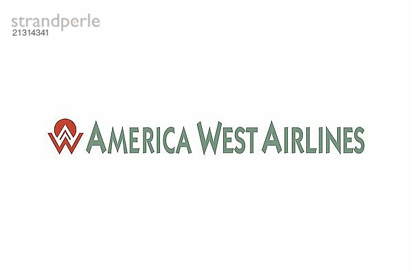 Airlines  America West Airlines America West Airlines  Logo  White background  Brand name