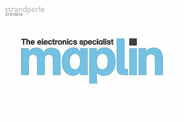 Retail  Maplin retailer Maplin retailer  Logo  White background  Brand name