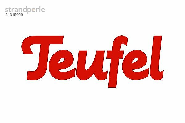 Technology  Teufel manufacturer Teufel manufacturer  Logo  White background  Brand name