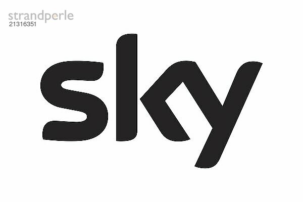 Entertainment  Sky México Sky México  Logo  White background  Brand name