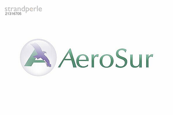 Airlines  AeroSur AeroSur  Logo  White background  Brand name