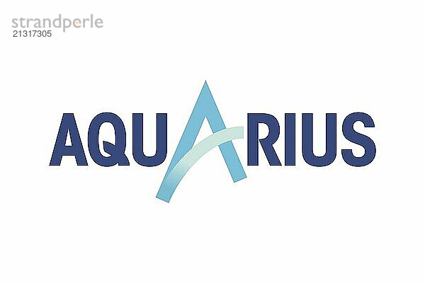 Beverage  Aquarius beverage Aquarius beverage  Logo  White background  Brand name