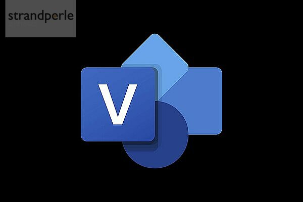 Technology  Microsoft Visio Microsoft Visio  Black background  Brand name