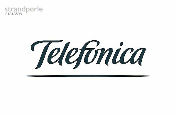 Entertainment  Telefónica Telefónica  Logo  White background  Brand name