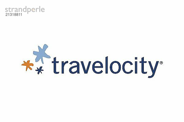 Travel  Travelocity Travelocity  Logo  White background  Brand name