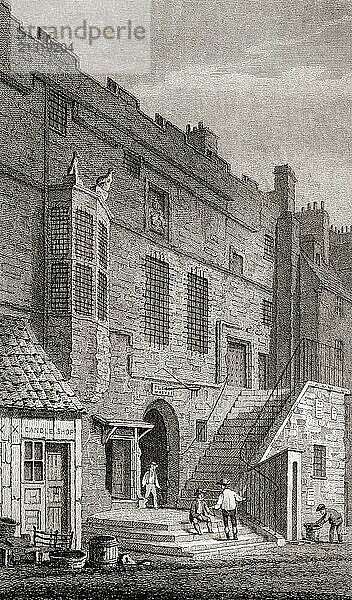 Tolbooth Wynd  Tolbooth  Leith  Edinburgh  Scotland  19th century  Views in Edinburgh by J. & H. S. Storer