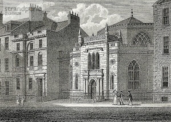 St George's Chapel  York Place  Edinburgh  Scotland  19th century  Views in Edinburgh by J. & H. S. Storer