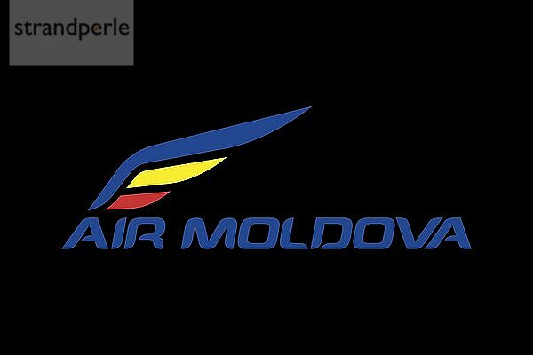 Airlines  Air Moldova Air Moldova  Black background  Brand name