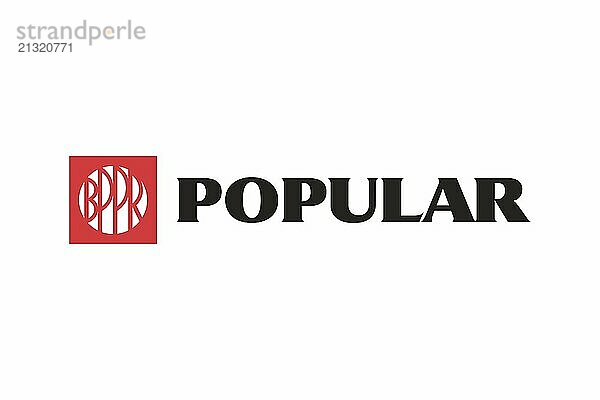 Finance  Popular  Inc  Popular  Inc  Logo  White background  Brand name