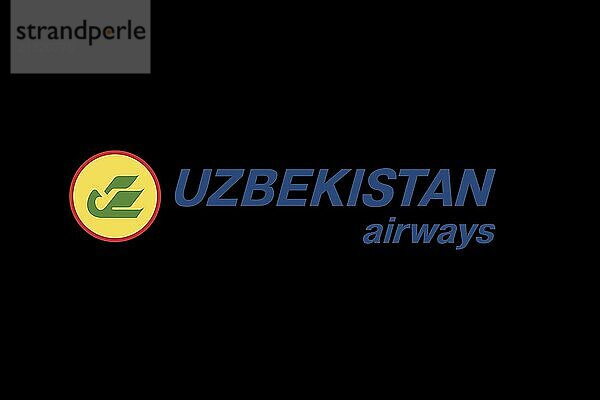 Airlines  Uzbekistan Airways Uzbekistan Airways  Black background  Brand name