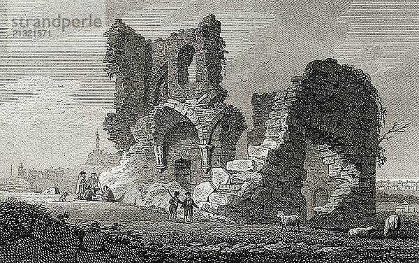 Ruins of St Anthony's Chapel  Edinburgh  Scotland  19th century  Views in Edinburgh by J. & H. S. Storer