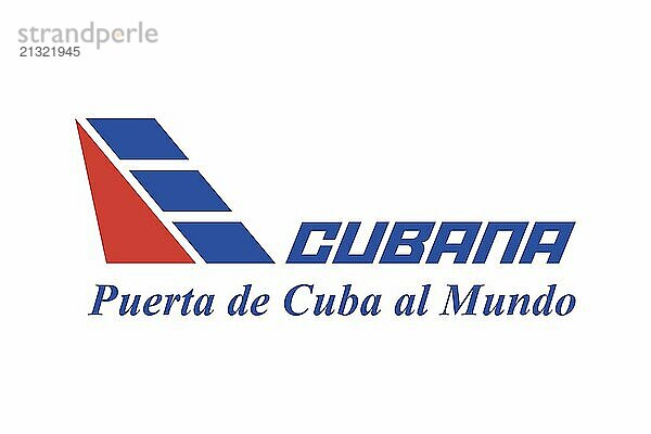 Airlines  Cubana de Aviación Cubana de Aviación  Logo  White background  Brand name