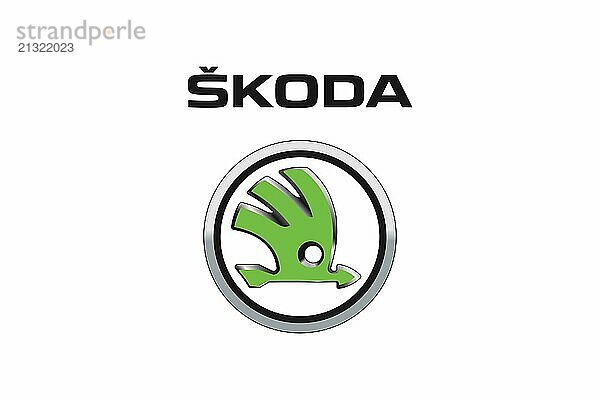 Cars  Škoda Auto Škoda Auto  Logo  White background  Brand name