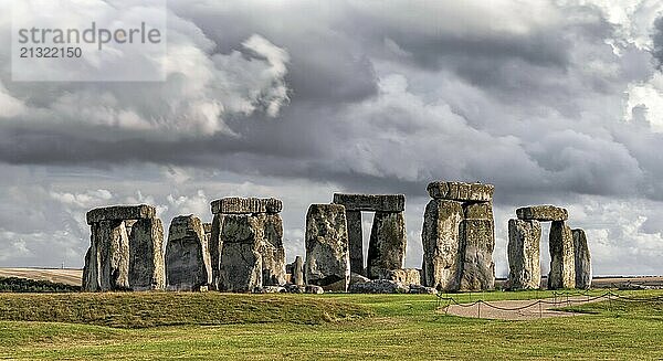 Salisbury  United Kingdom  7 September  2022: view of the prehistoric Stonehenge monument on Salisbury Plain in Wiltshire  Europe