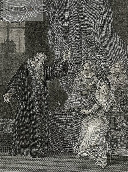 John Knox admonishing Mary Stuart  Queen of Scots  16th century