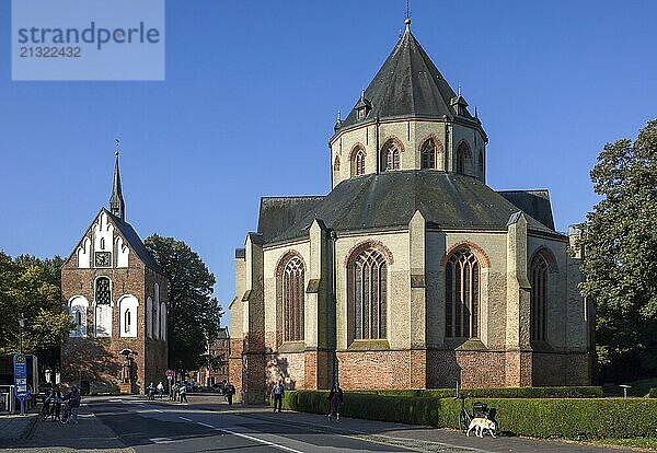 Ludgeri Church with church tower in Norden  Germany  Lower Saxony  East Frisia  Norden  Lower Saxony  Federal Republic of Germany  Europe