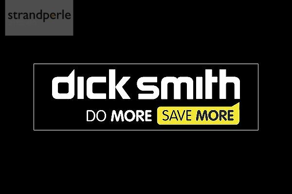 Retail  Dick Smith retailer Dick Smith retailer  Black background  Brand name