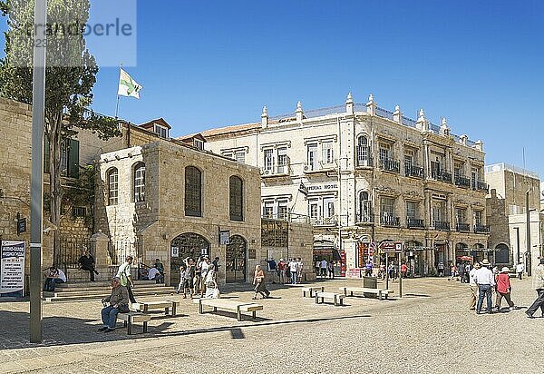 Square in jerusalem old town in israel