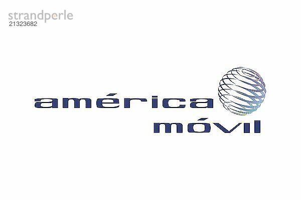 Entertainment  América Móvil América Móvil  Logo  White background  Brand name