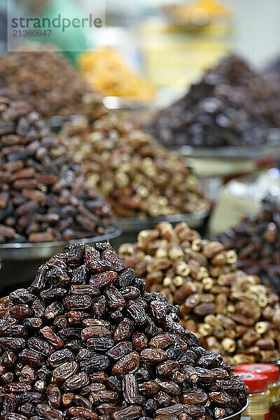 Fresh fruits and Vegetable market. Fresh dates. United Arab Emirates.