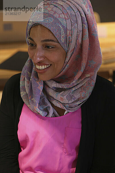 Portrait of businesswoman wearing hijab