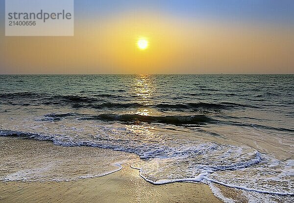 Beauty landscape with sunset over sea