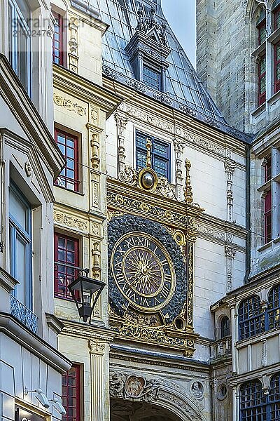 Gros-Horloge or:Great-Clock is a fourteenth-century astronomical clock in Rouen  Normandy  France  Europe