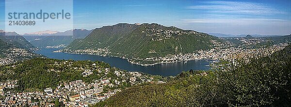 Landscape of Lake Como from Pin Umbrela sightseeing