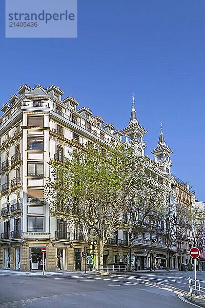 Street in San Sebastian city center  Spain  Europe