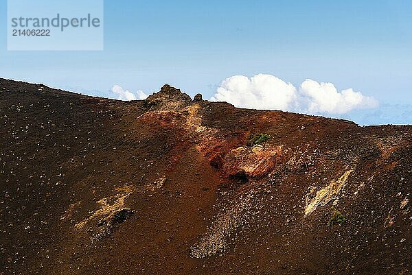 San Antonio Volcano crater in the Island of La Palma  one of the Canary Islands  in the Cumbre Vieja volcano area near Teneguia volcano