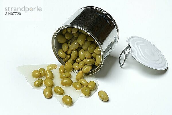 Edamame  unripe soya beans in tins  tinned