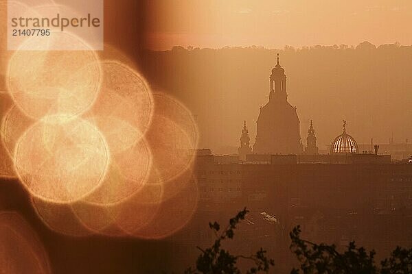 View of the Church of Our Lady Dresden  Autumn  Dresden  Saxony  Germany  Europe