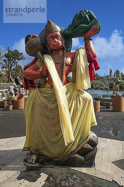 God Hanuman  Hindu temple  sacred lake  Grand Bassin  Ganga Talao  Indian Ocean  island  Mauritius  Africa