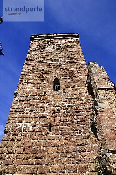 Wall of the castle ruins of zavelstein near bad teinach in the black forest