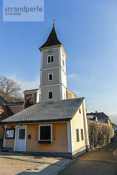 Church tower  Roman Catholic parish church of Proleb  dedicated to St Martin  Proleb  Styria  Austria  Europe