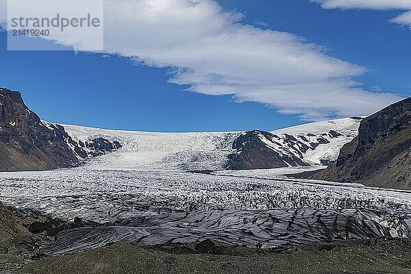 Glacier  Skaftafell  south coast  Iceland  Europe