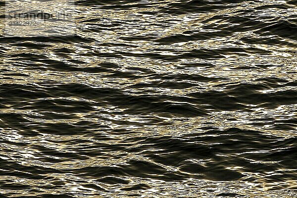 Small waves  sea surface  Barents Sea  Spitsbergen  Svalbard and Jan Mayen  Norway  Europe