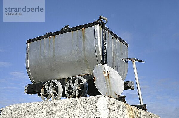 Old coal wagon at Rununga  West Coast  South Island  New Zealand  Oceania