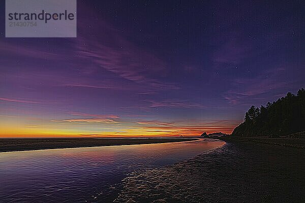 The Night Sky at a Northern California Beach  Humboldt County  California