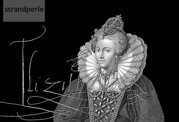 Elizabeth I  1533 - 1603  Queen of England 1558 - 1603  Tudor dynasty