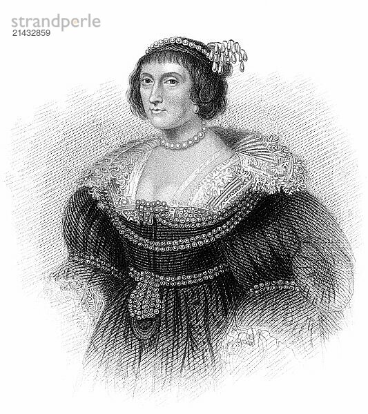 Elizabeth Stuart  die Winterkönigin  1596 - 1662  als Ehefrau von Friedrich V.  Kurfürst von der Pfalz  Kurfürstin von der Pfalz und Königin von Böhmen