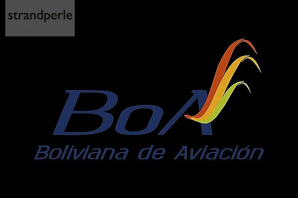 Airlines  Boliviana de Aviación Boliviana de Aviación  black background  brand name